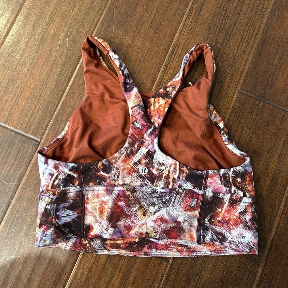 Lululemon Wunder Train Long-Line Bra Medium Support C/D Cups Urbantricity Size 8 - Picture 2 of 4